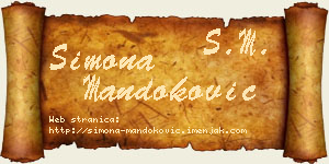 Simona Mandoković vizit kartica